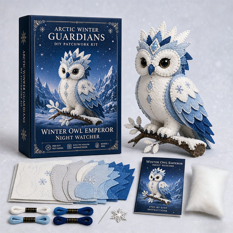 DIY Isdrage Filt Patchwork Kit Arctic Winter Guardian Sysett