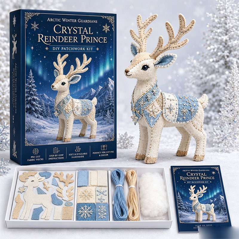DIY Isdrage Filt Patchwork Kit Arctic Winter Guardian Sysett