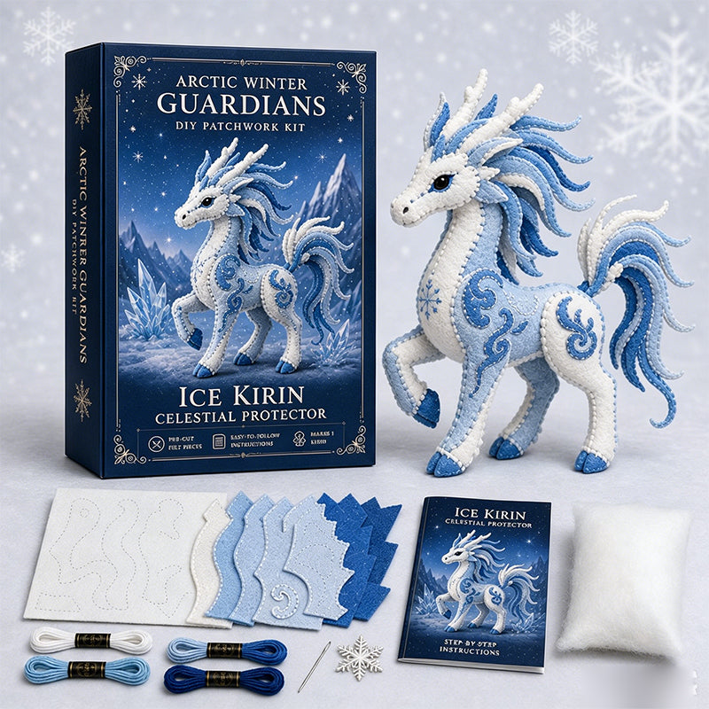 DIY Isdrage Filt Patchwork Kit Arctic Winter Guardian Sysett