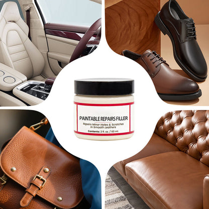 🧴 48% RABATT! Lærreparasjonsfyller – Fyller Riper & Skader i Skinnmøbler & Tilbehør! ✨ Langvarig & Elastisk – Trygg & Miljøvennlig Formel. 🖌️ Enkel Påføring