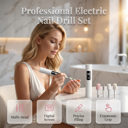 💎 48% RABATT I BEGRENSET TID! ✨Profesjonell elektrisk neglefil – oppgrader neglepleien din med 99 hastigheter og 4 tilbehør ✨💅