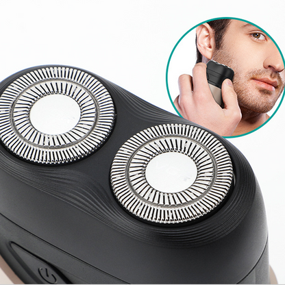 🪒⚡ Elektrisk barbermaskin med to hoder – vanntett, USB-lading, perfekt for reising!