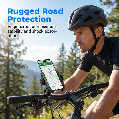 🎉 2026-tilbud — Over 42 000 solgt! 🚴‍♂️ Sykkelholder for mobiltelefon med hurtigfeste – SecureLock og støtsikker polstring 📱