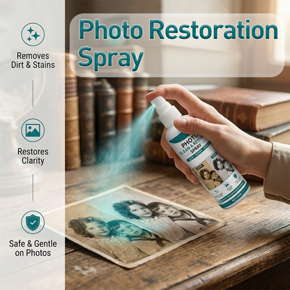 Foto-rengjørings- og restaureringsspray