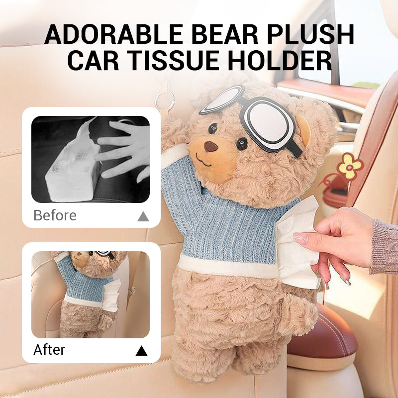 🥳2026 HOT SALE🥳💞Over 50 000 solgt!⏳✨Søt bjørneplush-papirholder til bilen