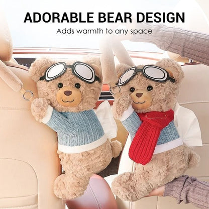 🥳2026 HOT SALE🥳💞Over 50 000 solgt!⏳✨Søt bjørneplush-papirholder til bilen