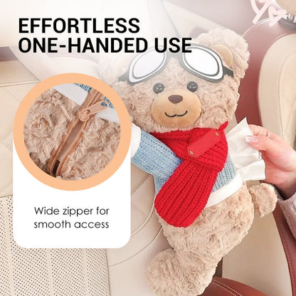 🥳2026 HOT SALE🥳💞Over 50 000 solgt!⏳✨Søt bjørneplush-papirholder til bilen