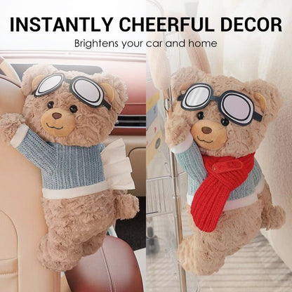 🥳2026 HOT SALE🥳💞Over 50 000 solgt!⏳✨Søt bjørneplush-papirholder til bilen