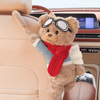 🥳2026 HOT SALE🥳💞Over 50 000 solgt!⏳✨Søt bjørneplush-papirholder til bilen