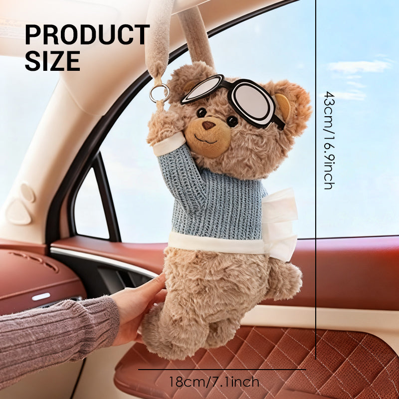 🥳2026 HOT SALE🥳💞Over 50 000 solgt!⏳✨Søt bjørneplush-papirholder til bilen