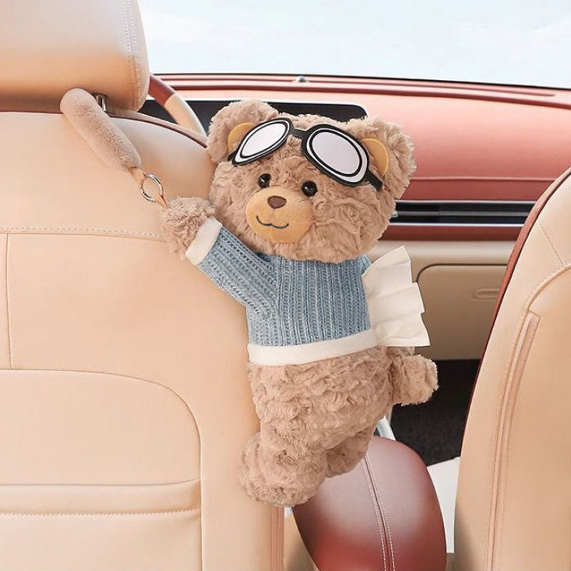 🥳2026 HOT SALE🥳💞Over 50 000 solgt!⏳✨Søt bjørneplush-papirholder til bilen