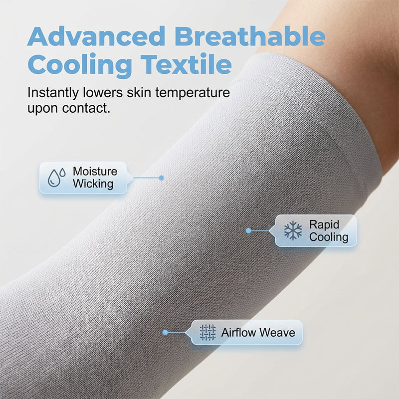 ❄️Sommertilbud: Kjøp 1, få 1 gratis!☀️ Unisex armbeskyttere med UV-beskyttelse og kjøleeffekt🧊