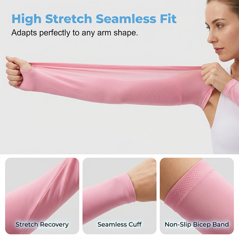 ❄️Sommertilbud: Kjøp 1, få 1 gratis!☀️ Unisex armbeskyttere med UV-beskyttelse og kjøleeffekt🧊