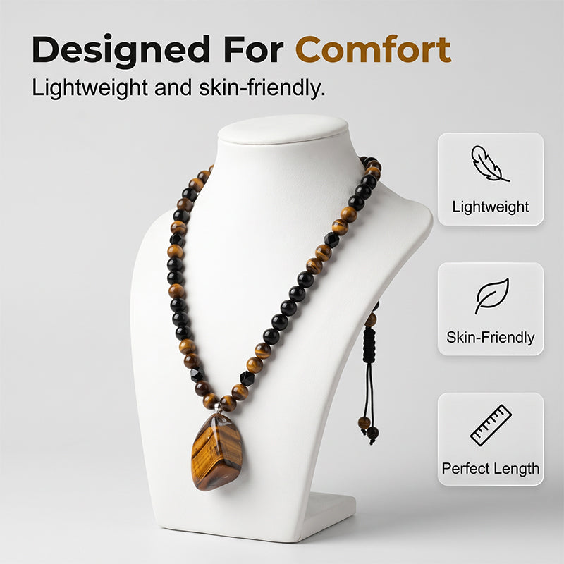🥳2026 HOT SALE🥳💞50K+ SOLD!🪨🔮 50% OFF! Men‘s Tiger’s Eye Beaded Necklace – Natural gemstone, hand‑woven cord, adjustable length. Strength & protection in every bead. A timeless piece for the modern man! 💪✨