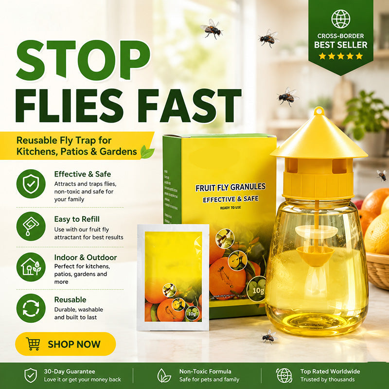 🔥Amazing Discount! 🕸️Get rid of annoying mosquitoes and fruit flies! Indoor and Outdoor Hanging Fly Trap