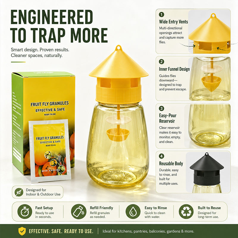 🔥Amazing Discount! 🕸️Get rid of annoying mosquitoes and fruit flies! Indoor and Outdoor Hanging Fly Trap