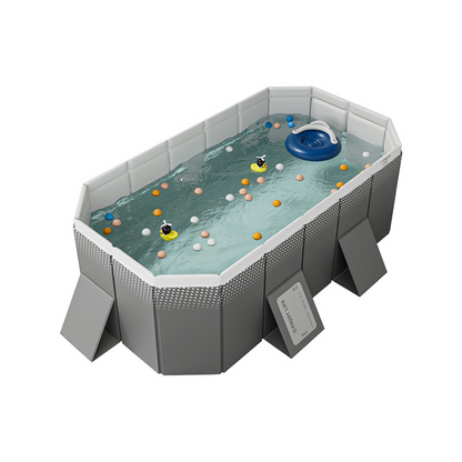 🏊‍♂️💦 Sammenleggbart familiebasseng – ingen oppblåsing, rask tømming, kompakt oppbevaring!