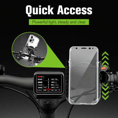 🎉 2026-tilbud — Over 42 000 solgt! 🚴‍♂️ Sykkelholder for mobiltelefon med hurtigfeste – SecureLock og støtsikker polstring 📱