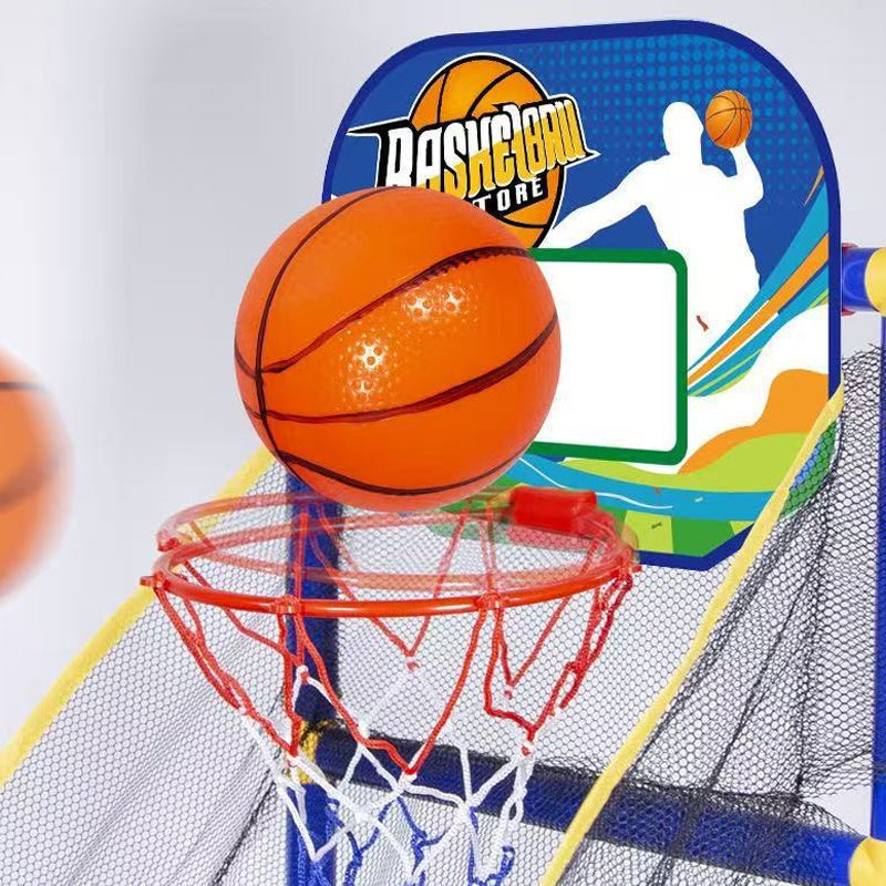 ⏰48 % RABATT NÅ!⛹️Rask levering 🚚💨Innendørs basketball-arkadespill for barn med 4 baller🏀