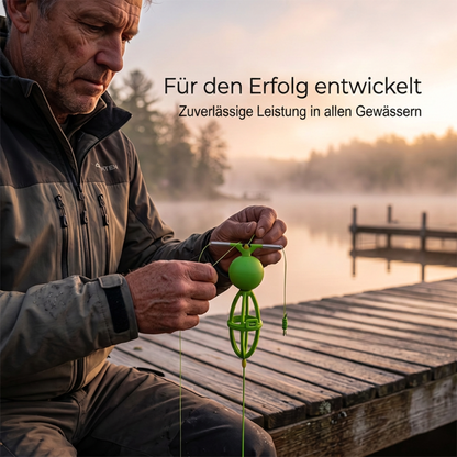 Et bottom-up-fiskesystem med fôrkurv som ikke setter seg fast