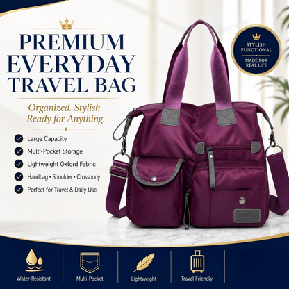 👜48 % RABATT PÅ BEGRENSET SALG! Vanntett Oxford-veske med stor kapasitet for kvinner, veske med flere lommer og 3 bæremåter, crossbody-skulderveske for daglige reiser, jobb og shopping
