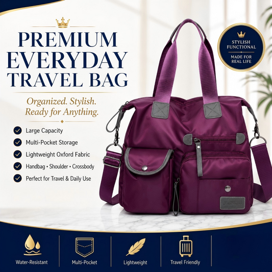 👜48 % RABATT PÅ BEGRENSET SALG! Vanntett Oxford-veske med stor kapasitet for kvinner, veske med flere lommer og 3 bæremåter, crossbody-skulderveske for daglige reiser, jobb og shopping