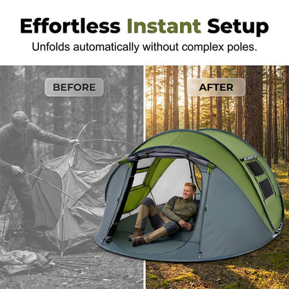 🏕️ 48 % rabatt! ⛺ Vanntett popup-telt for familier som kan slås opp umiddelbart