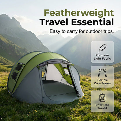 🏕️ 48 % rabatt! ⛺ Vanntett popup-telt for familier som kan slås opp umiddelbart
