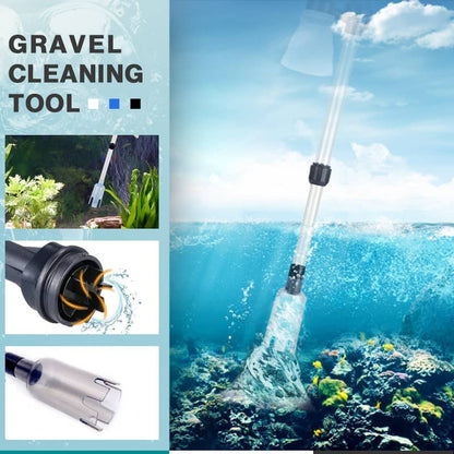 🥳2026 VARMT SALG🥳💞50 000+ SOLGT!🐠⚡ 48 % RABATT! Elektrisk akvariegrusrenser – Batteridrevet, ingen manuell pumping. Justerbar slangelengde passer til små og store tanker. Rengjør