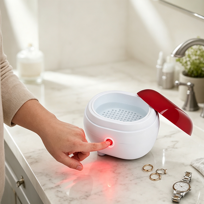 💍✨ Mini smykkerenser – kompakt med ett trykk, perfekt for ringer og proteser!