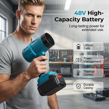 💨🔋 Trådløs høykapasitets blåser – ideell for bil, hage, verksted og daglig rengjøring ✨