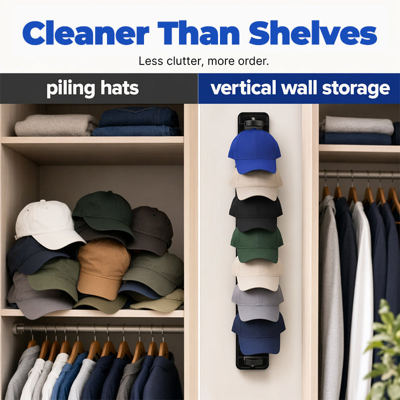 🎩 Plassbesparende Hattorganiserer – Hold Hattesamlingen Ryddig & Beskyttet! ✨ Stables & Henger – Perfekt for Garderober & Ganger. 🧼 Støvbeskyttet Design – Kjøp 3 for 10% Ekstra Rabatt! 🏠