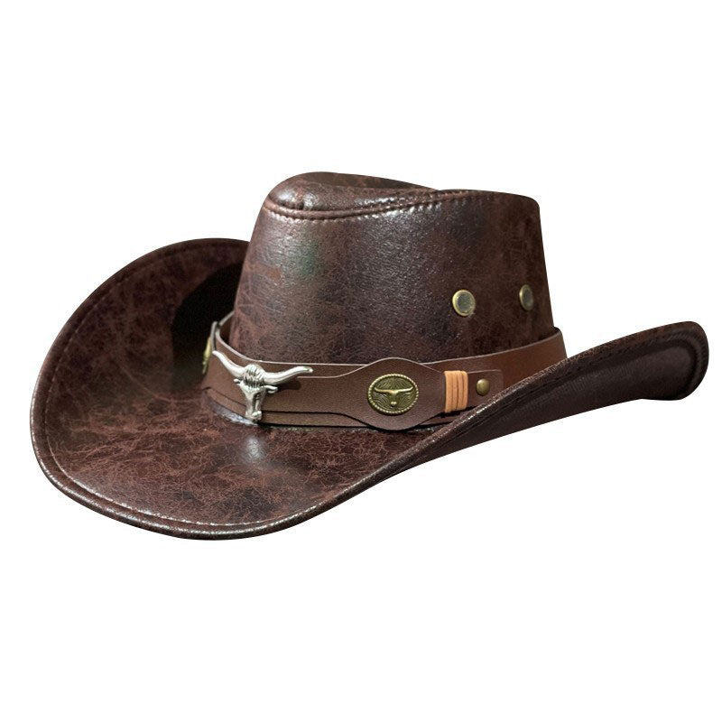 Ny ankomst✨🤠 Premium cowboyhatt med solid brem – Klassisk westernstil for solfylte eventyr