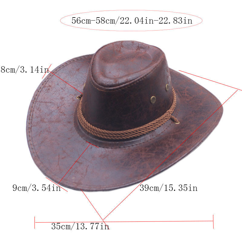 Ny ankomst✨🤠 Premium cowboyhatt med solid brem – Klassisk westernstil for solfylte eventyr