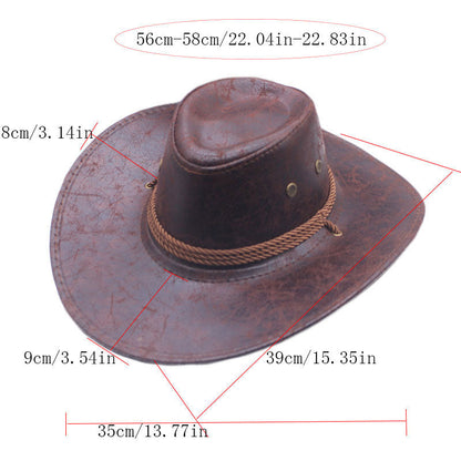 Ny ankomst✨🤠 Premium cowboyhatt med solid brem – Klassisk westernstil for solfylte eventyr