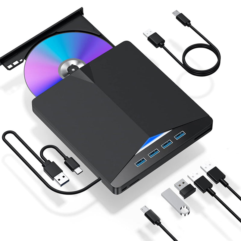 7-i-1 USB 3.0 Type-C ekstern DVD-stasjon