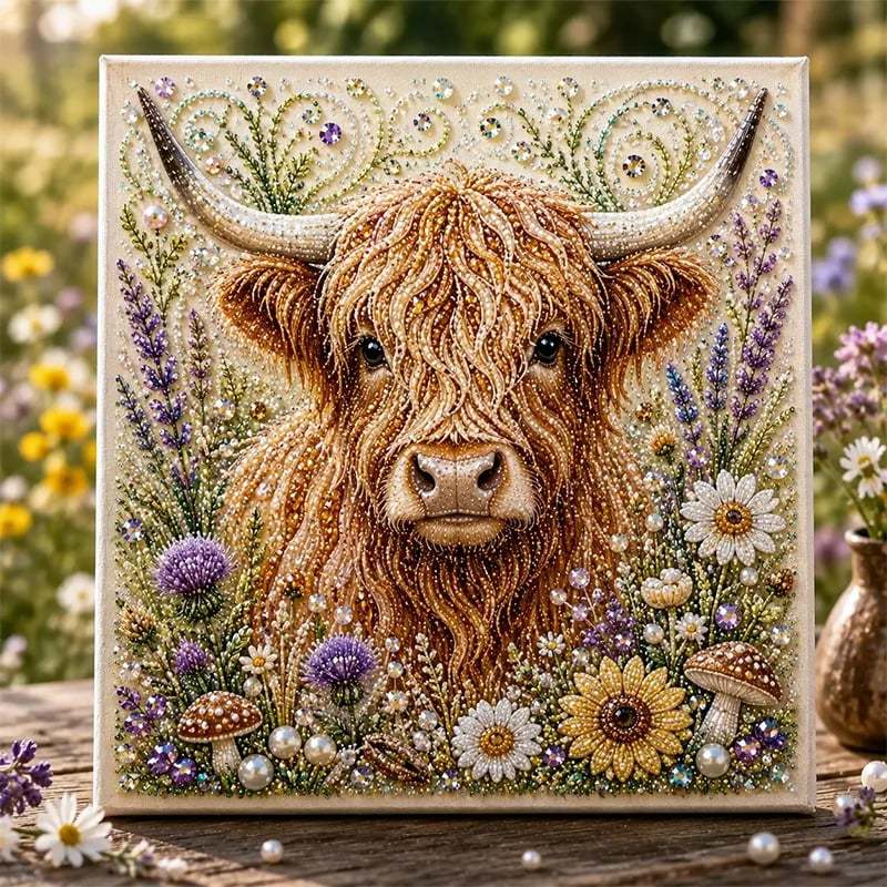 🏆 48% rabatt i en begrenset periode 🦉💛 DIY-sett for perlekunst med Highland-okse – et avslappende DIY-prosjekt der du enkelt kan lage fantastiske kunstverk med strandtema