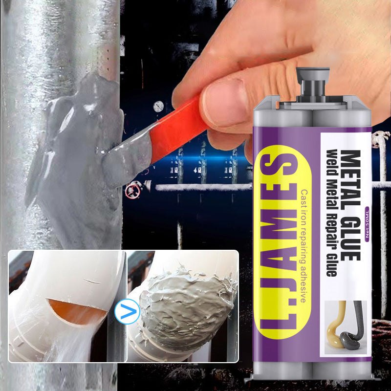 🛠️ 48 % RABATT NÅ! Metalllim – sveiselim til metallreparasjoner – epoksy med høy styrke – erstatter sveising – vanntett, korrosjonsbestandig og bearbeidbar – perfekt for eksosrør, dører og metallrør 🔧✨