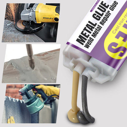 🛠️ 48 % RABATT NÅ! Metalllim – sveiselim til metallreparasjoner – epoksy med høy styrke – erstatter sveising – vanntett, korrosjonsbestandig og bearbeidbar – perfekt for eksosrør, dører og metallrør 🔧✨