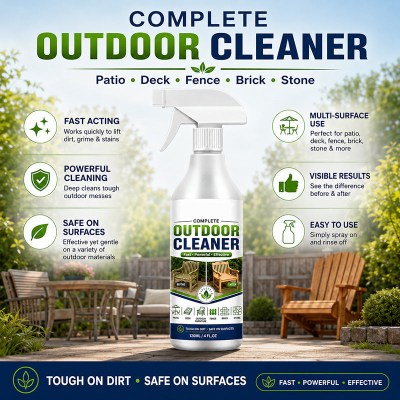 🌿Buy 2 Get 1 Free✨Outdoor Surface Cleaner Spray, Fast Acting Stain Remover for Patio, Wooden Furniture & Outdoor Surfaces