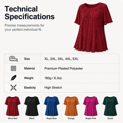 Flattering Pleated Plus Blouse