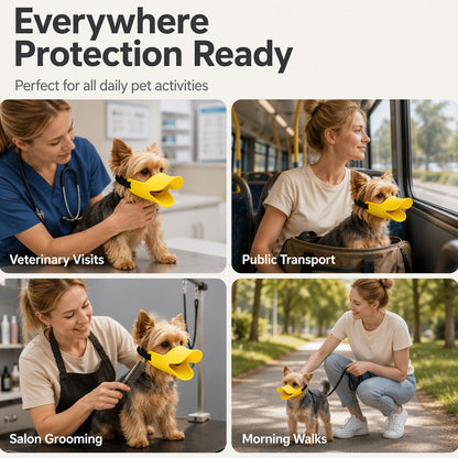 🎉🎉Overraskelse: 48 % rabatt! 🐕Beskytt deg selv og dine pelskledde venner! 😊Søt hundemunnkurv i silikon med andebill
