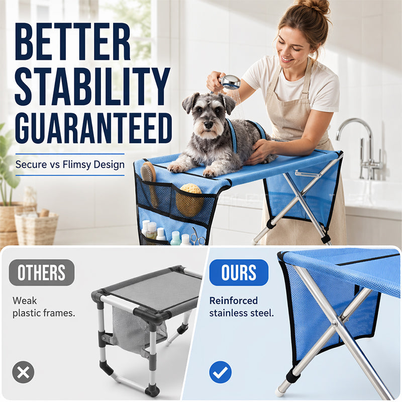 🐕🛏️ 2-i-1 sammenleggbar pleieseng for kjæledyr – 48 % RABATT! Pleiebord + koselig seng i ett – bærbar, enkel å rengjøre og perfekt for hjemmebruk og på reise 🔥💪✨