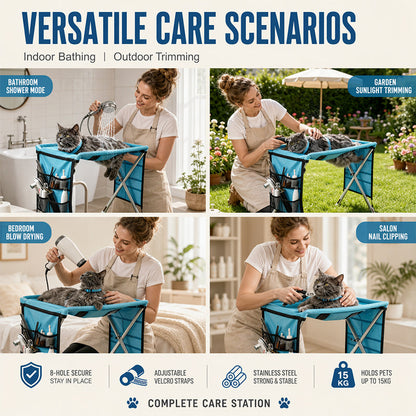 🐕🛏️ 2-i-1 sammenleggbar pleieseng for kjæledyr – 48 % RABATT! Pleiebord + koselig seng i ett – bærbar, enkel å rengjøre og perfekt for hjemmebruk og på reise 🔥💪✨