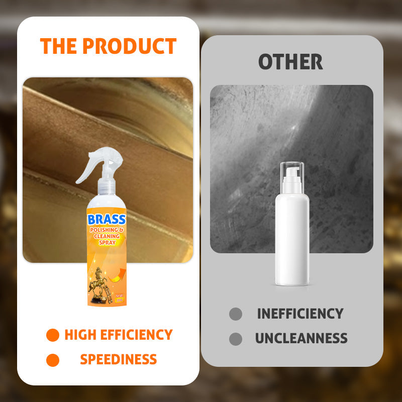 Øyeblikkelig polerings- og rengjøringsspray for messing
