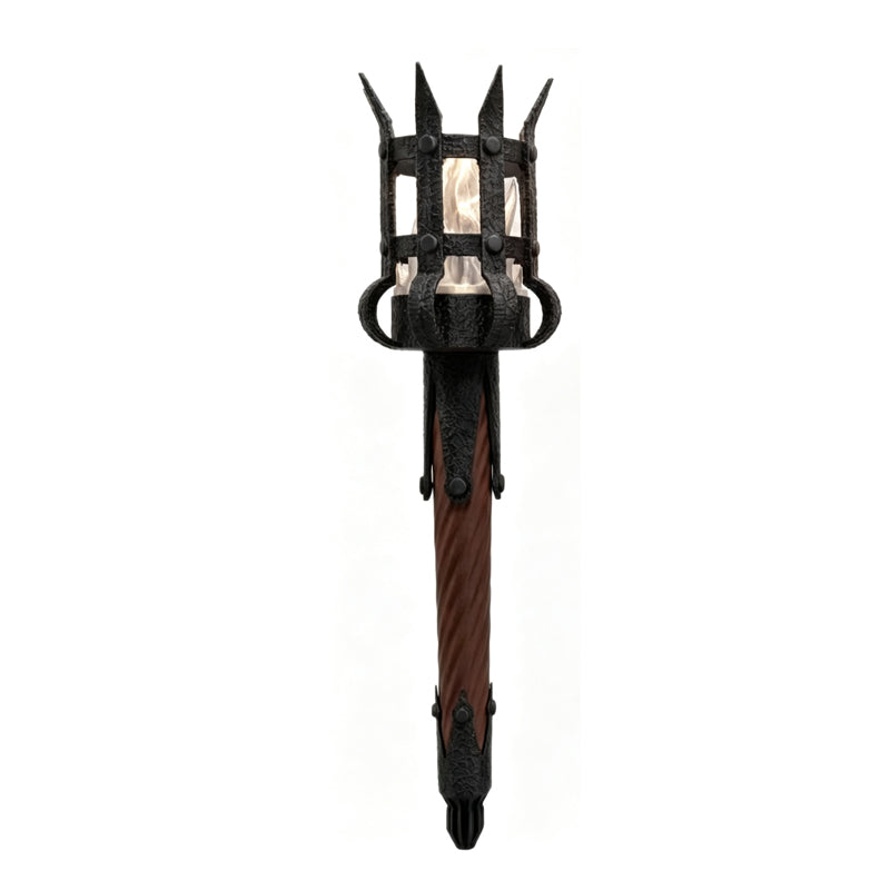 Middelaldersk fakkelvegglampe Vintage flammeeffekt vegglampe