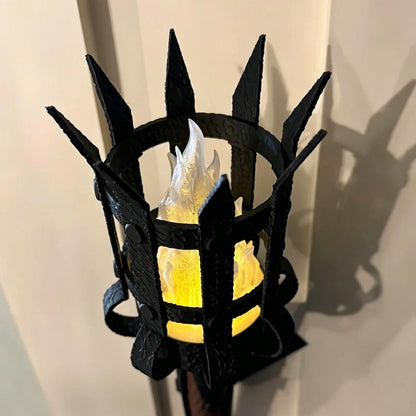 Middelaldersk fakkelvegglampe Vintage flammeeffekt vegglampe