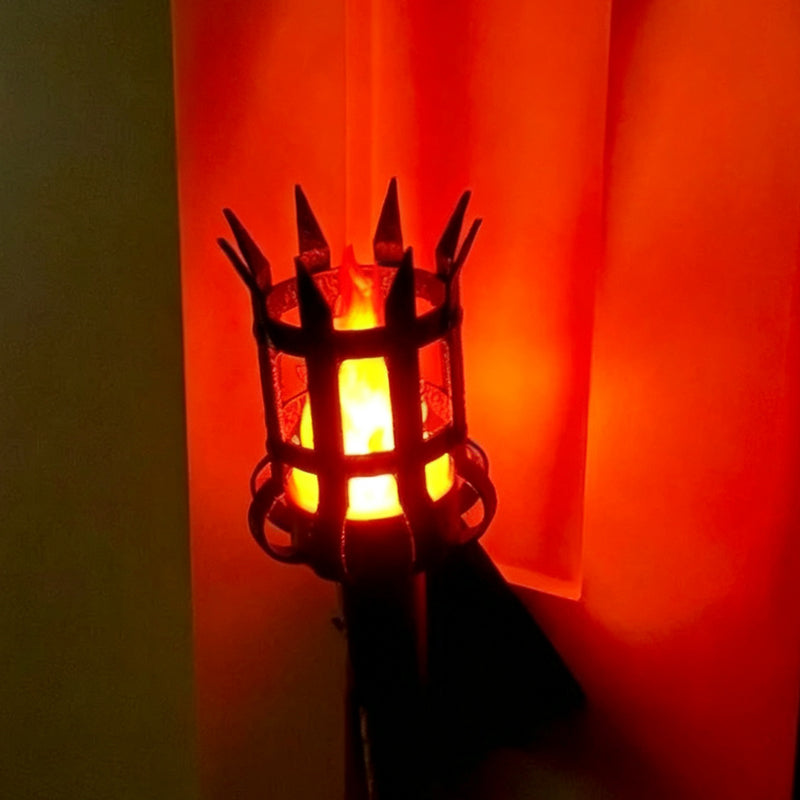 Middelaldersk fakkelvegglampe Vintage flammeeffekt vegglampe