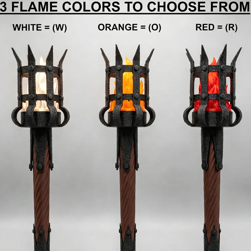 Middelaldersk fakkelvegglampe Vintage flammeeffekt vegglampe