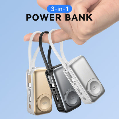 3-i-1 magnetisk trådløs powerbank